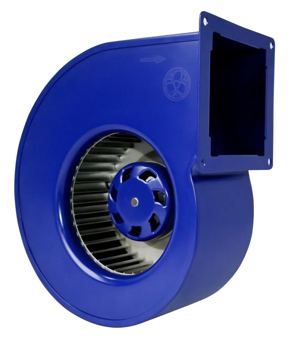 Blauberg EC single-inlet centrifugal blower with scroll housing and forward curved impeller